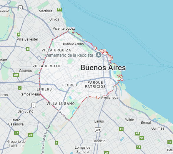 buenos_aires-map Mapa de Buenos Aires, Argentina